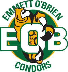 Emmett O'Brien THS Logo with the Condor Claw grasping the EOB letters