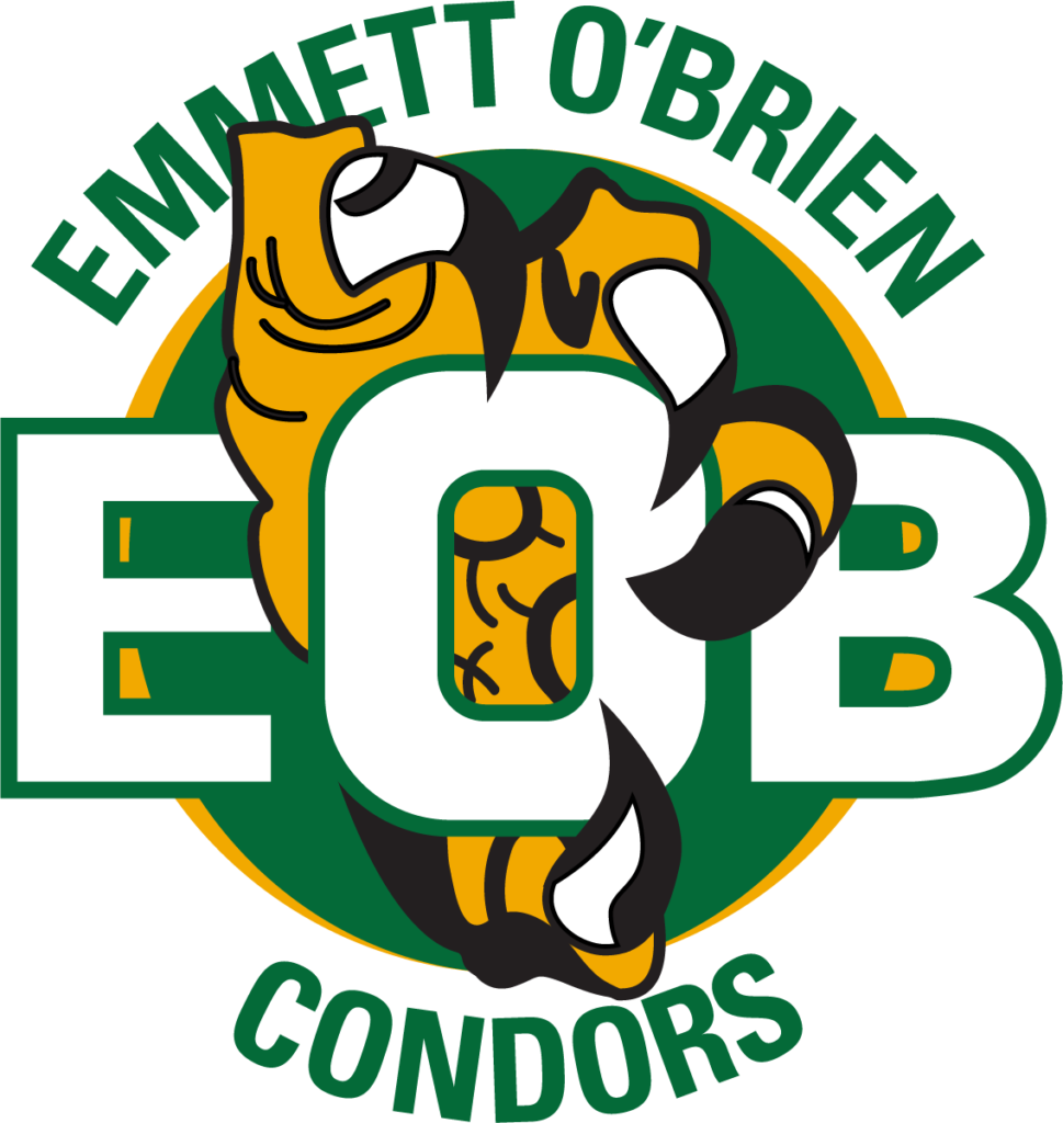 Emmett O'Brien THS Logo with the Condor Claw grasping the EOB letters
